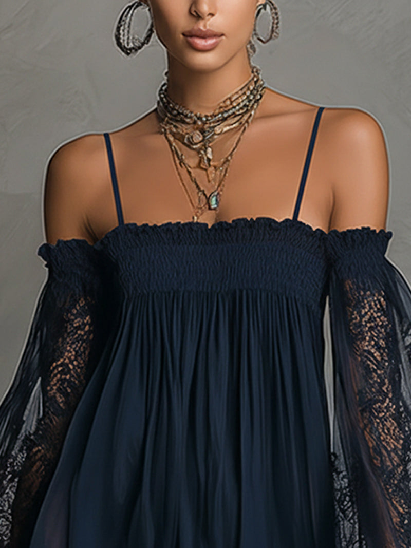 Naomi | Mini dress with sheer sleeves