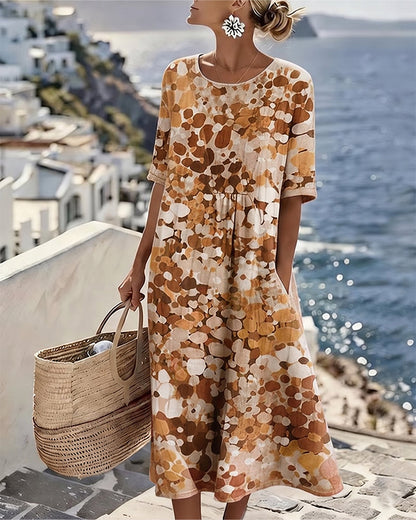 Elegant Floral Summer Midi Dress