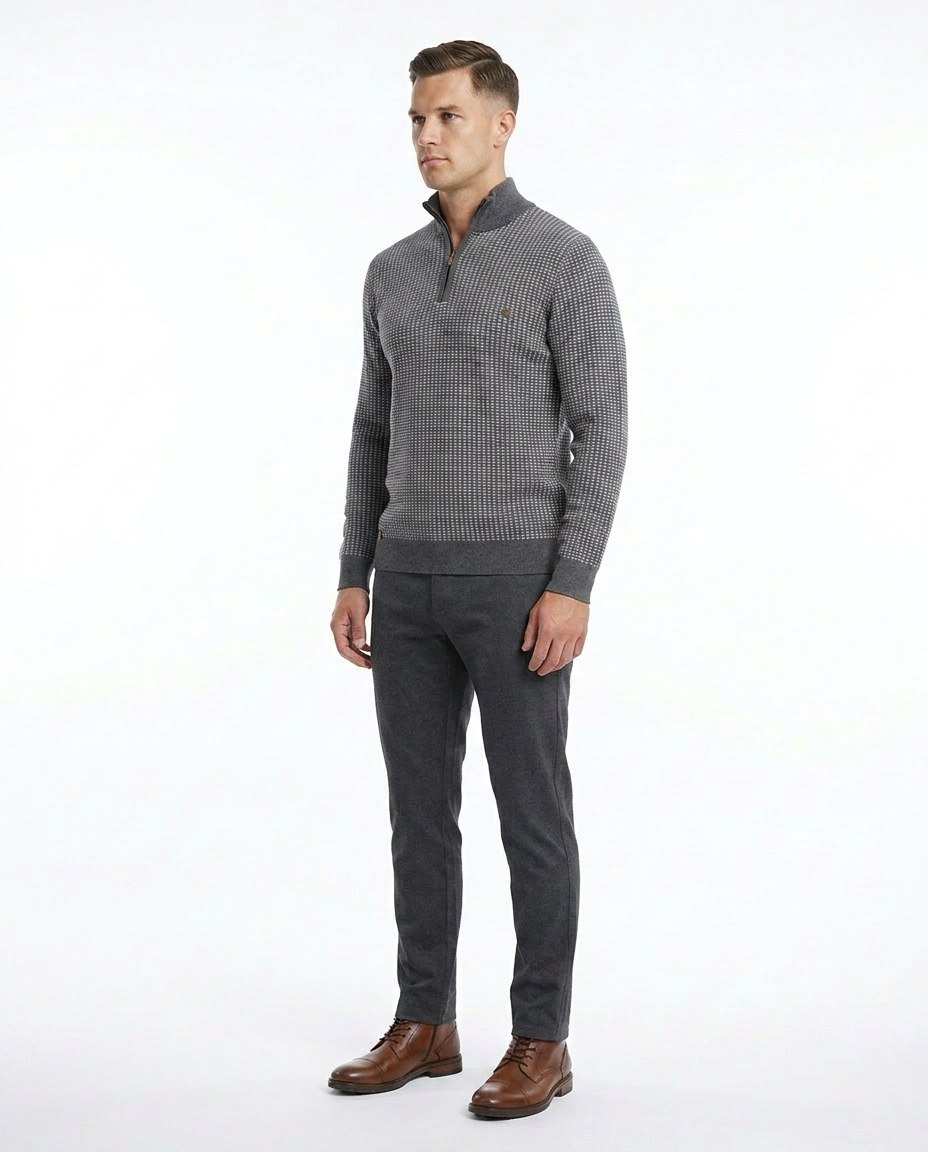 Striped Texture Pullover
