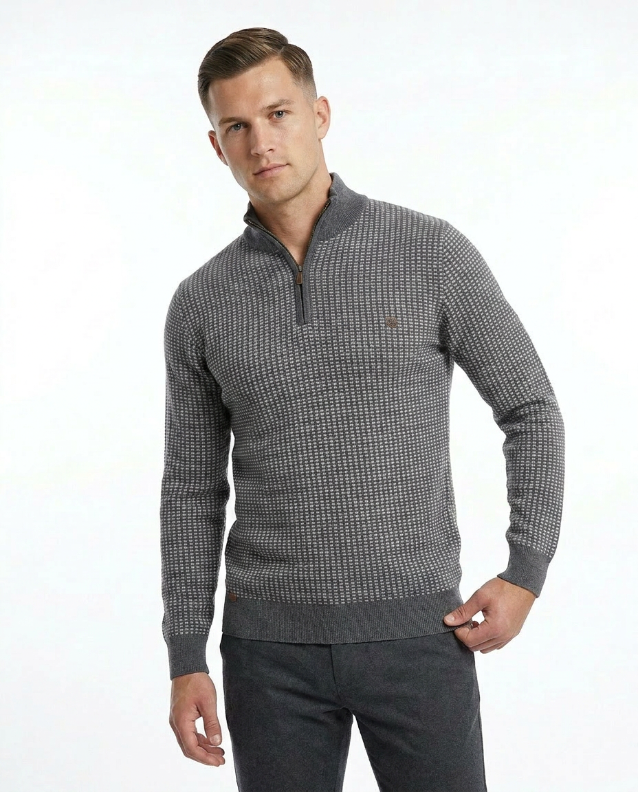 Striped Texture Pullover