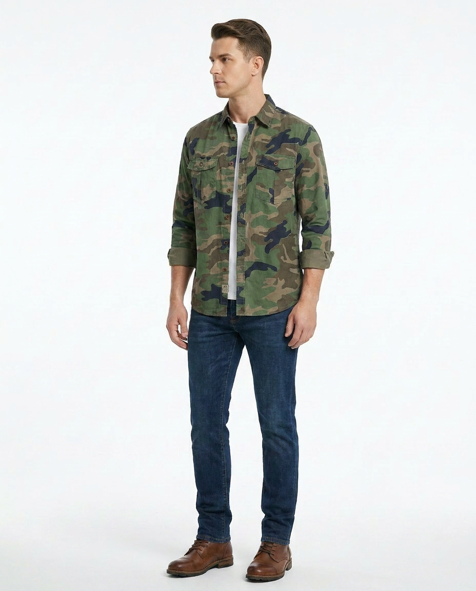 Camo Button Shirt