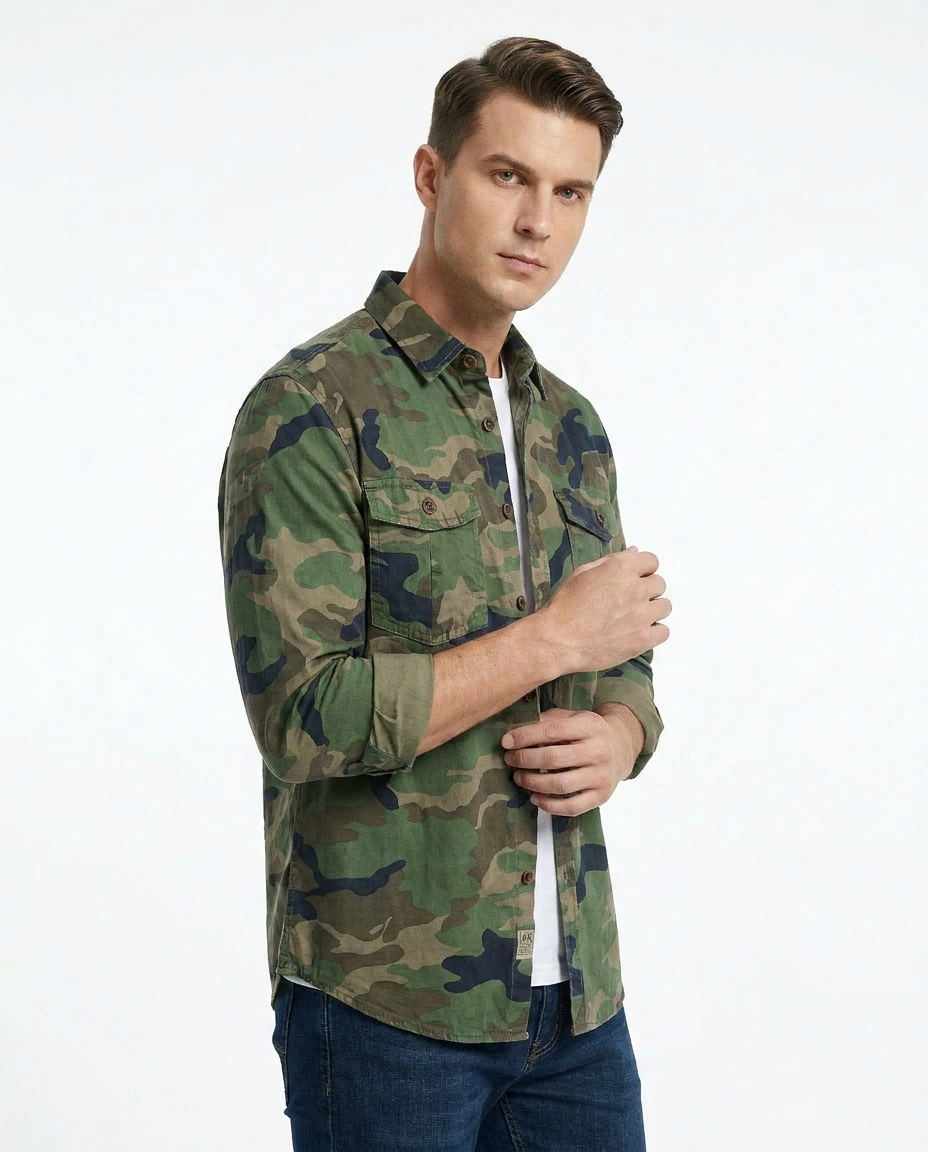 Camo Button Shirt
