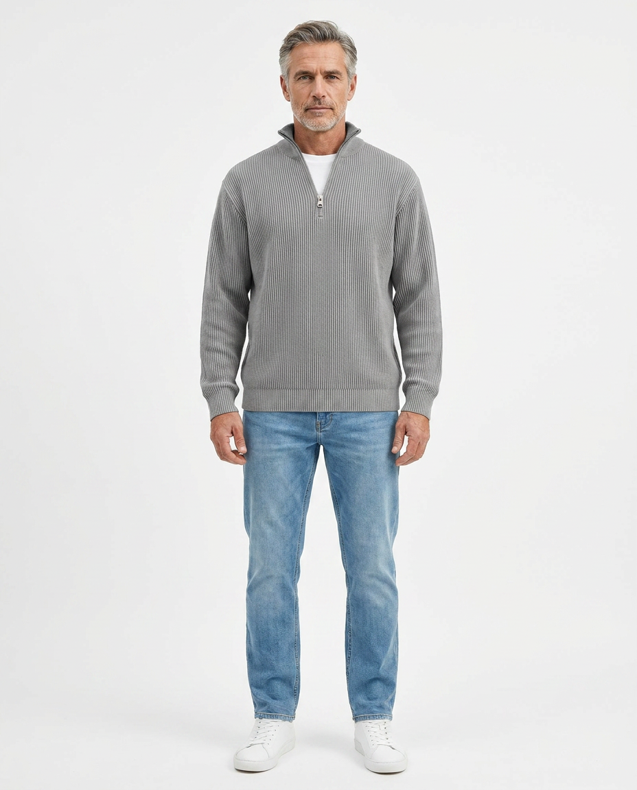 Stylish Quarter Zip Sweater
