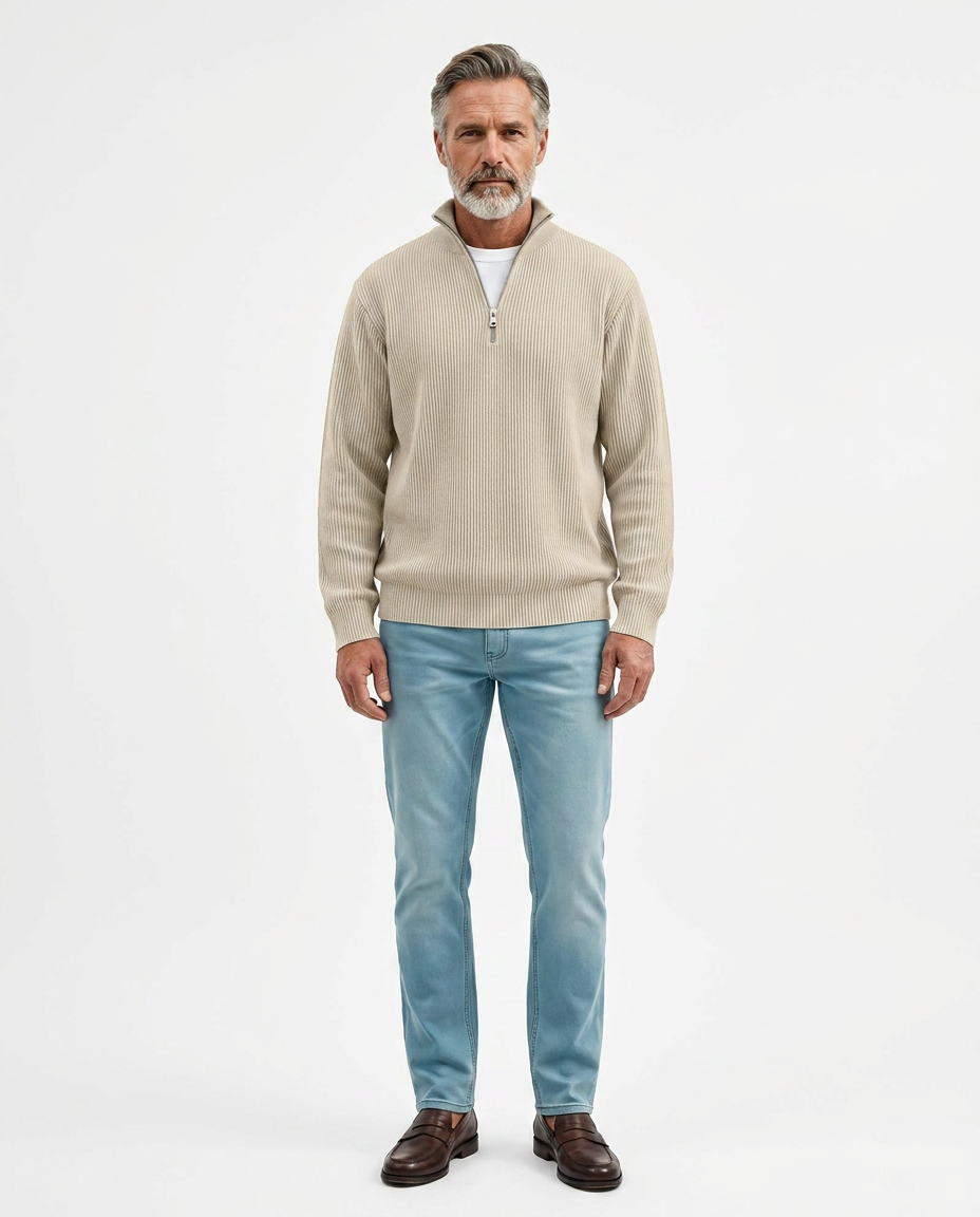 Stylish Quarter Zip Sweater
