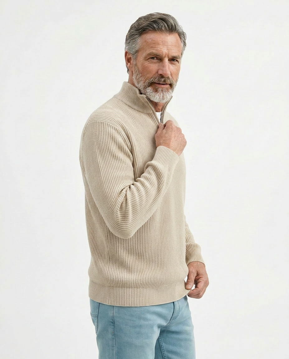 Stylish Quarter Zip Sweater