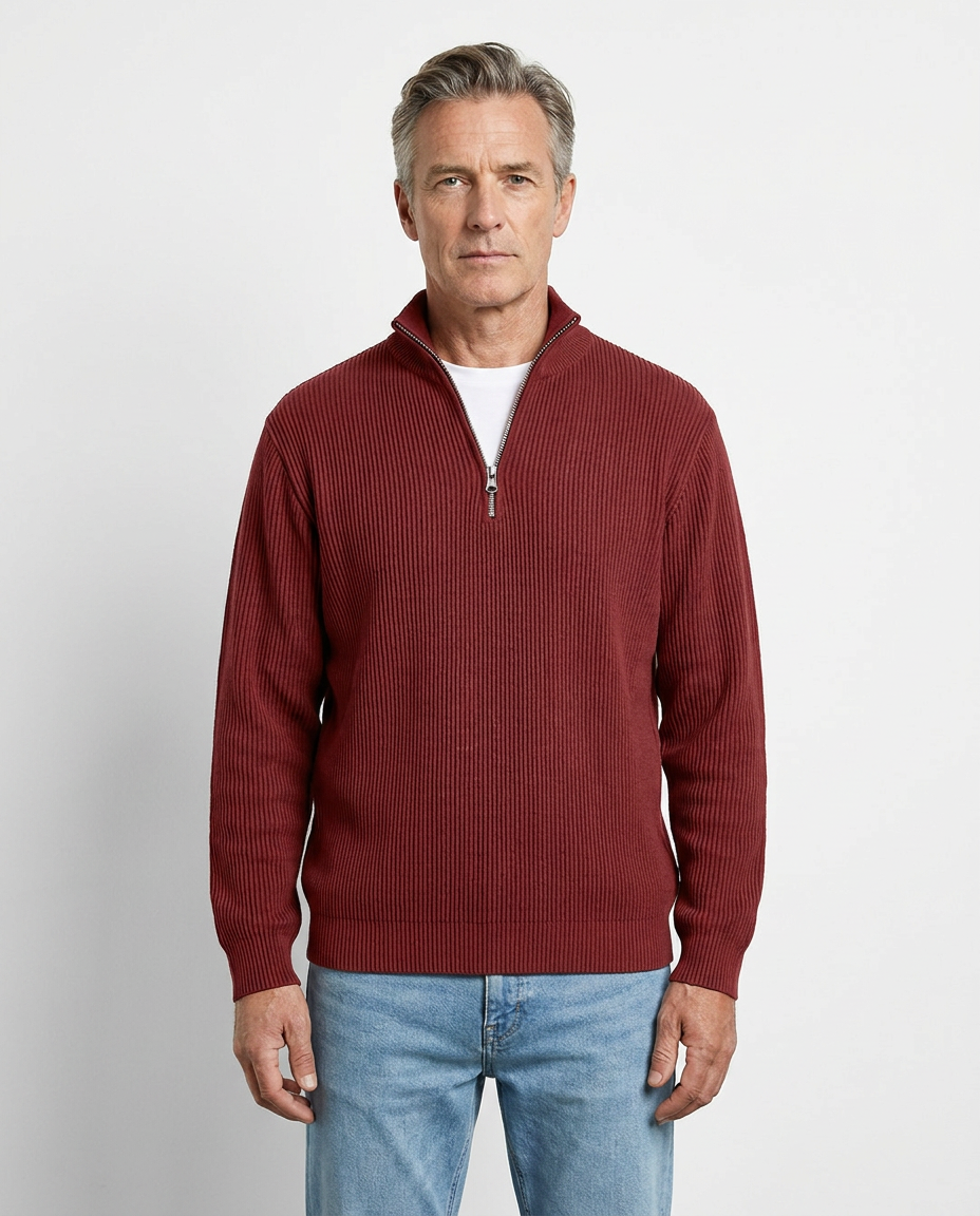 Stylish Quarter Zip Sweater