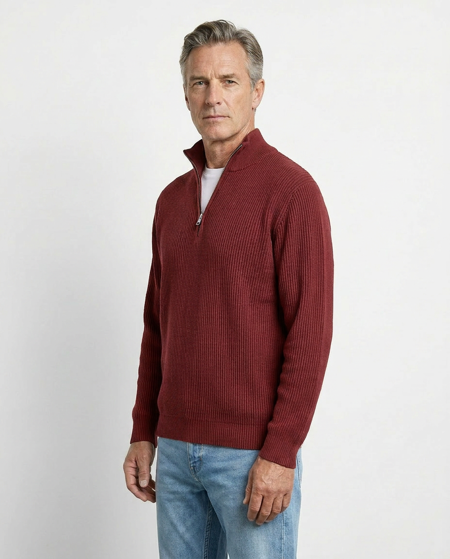 Stylish Quarter Zip Sweater