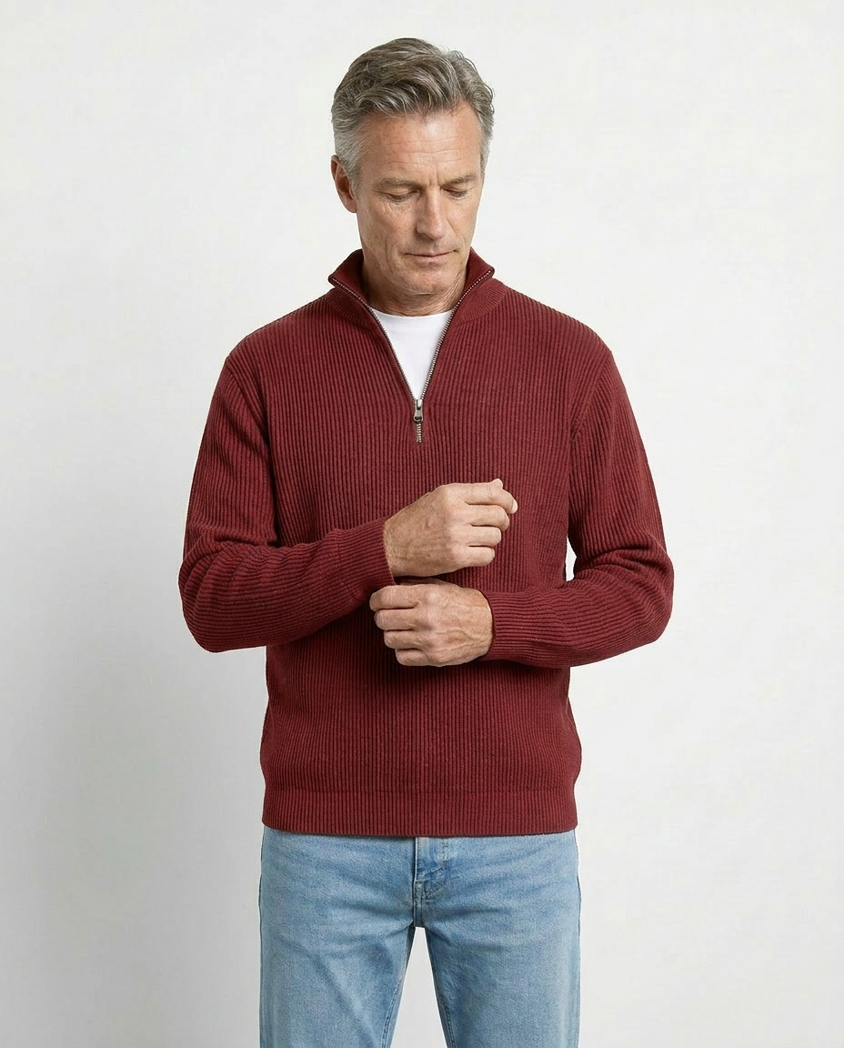 Stylish Quarter Zip Sweater