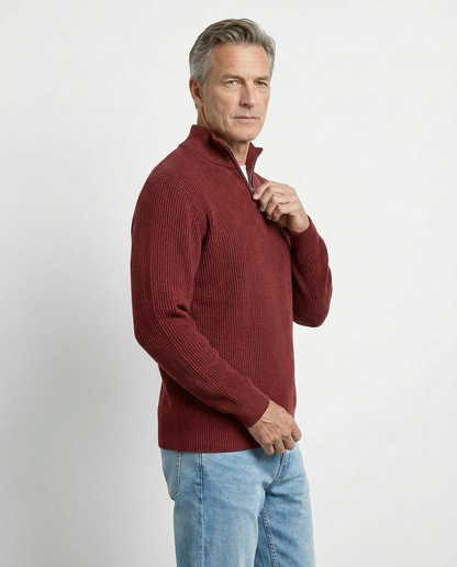 Stylish Quarter Zip Sweater