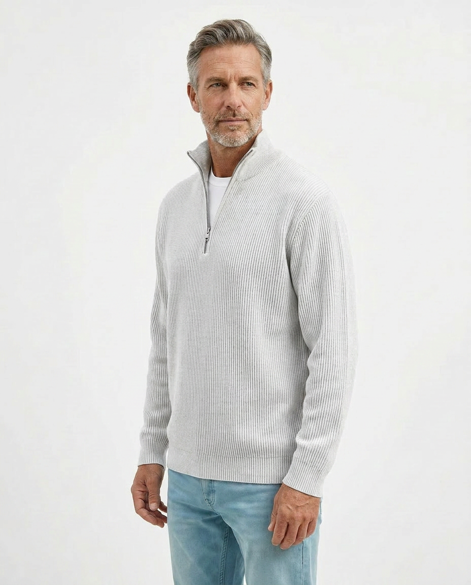 Stylish Quarter Zip Sweater