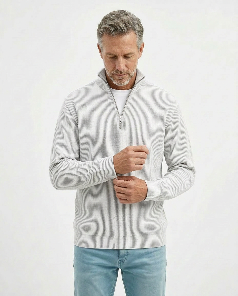 Stylish Quarter Zip Sweater
