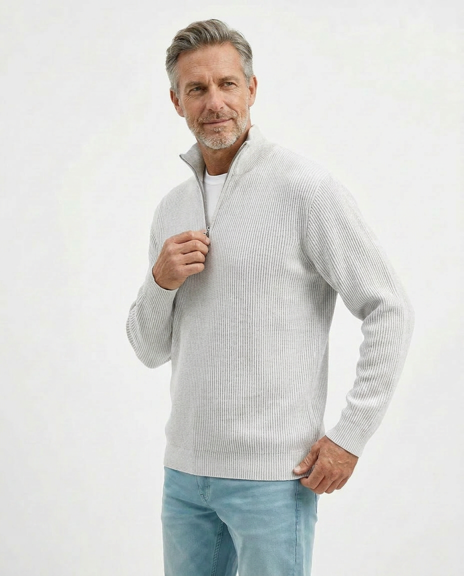 Stylish Quarter Zip Sweater
