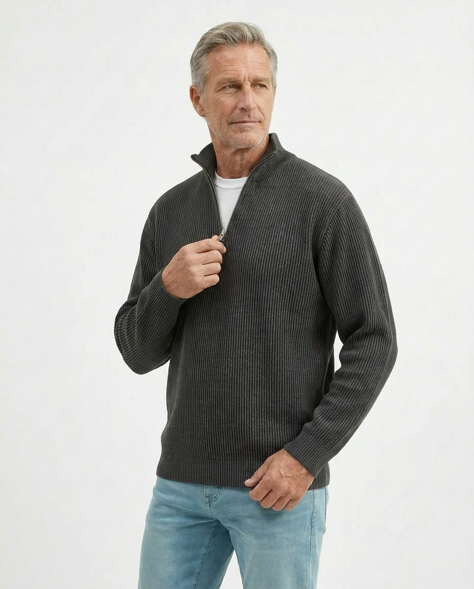 Stylish Quarter Zip Sweater