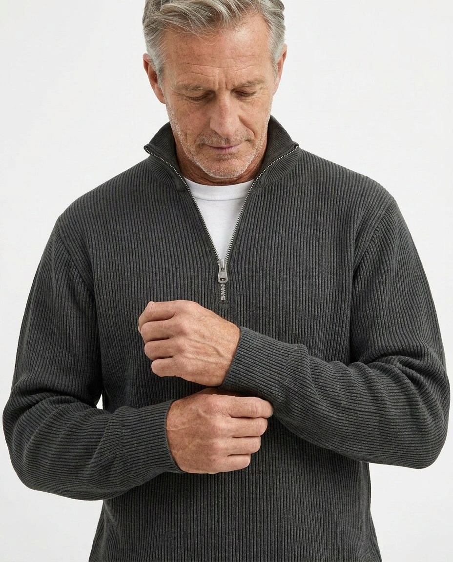 Stylish Quarter Zip Sweater