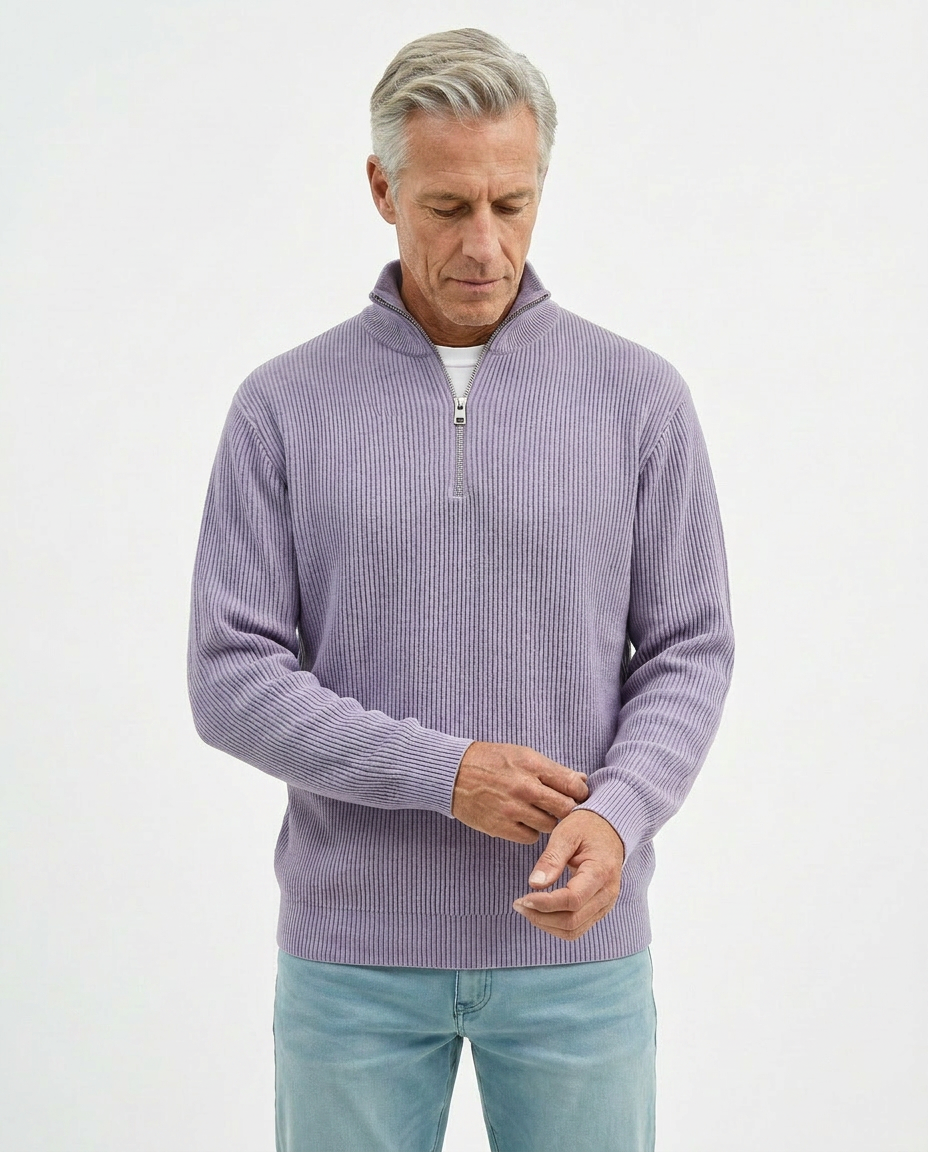 Stylish Quarter Zip Sweater
