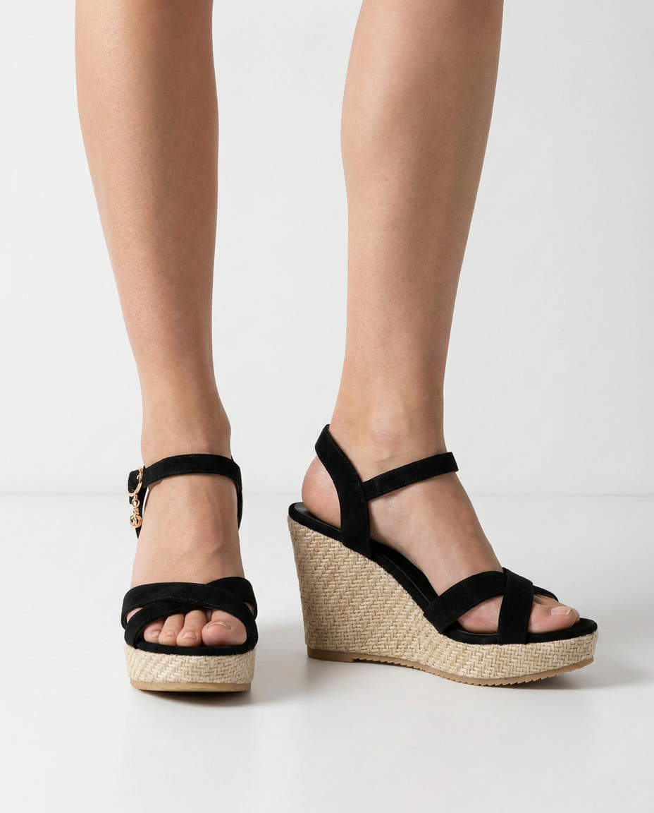 Crisscross Wedge Sandals