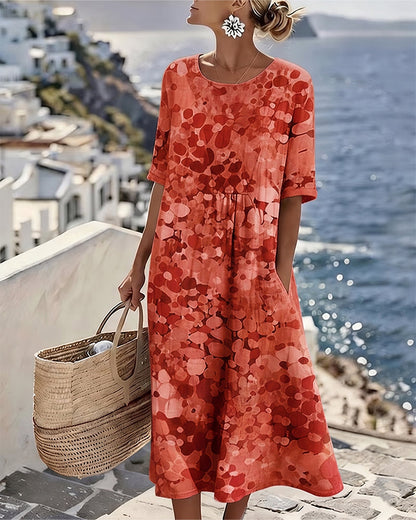 Elegant Floral Summer Midi Dress
