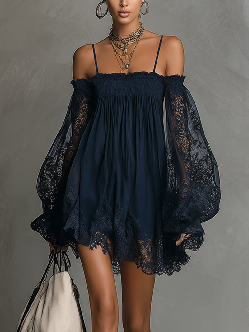 Naomi | Mini dress with sheer sleeves