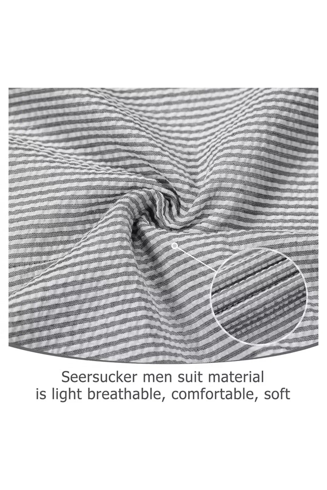 Striped Seersucker 2 Piece Suits