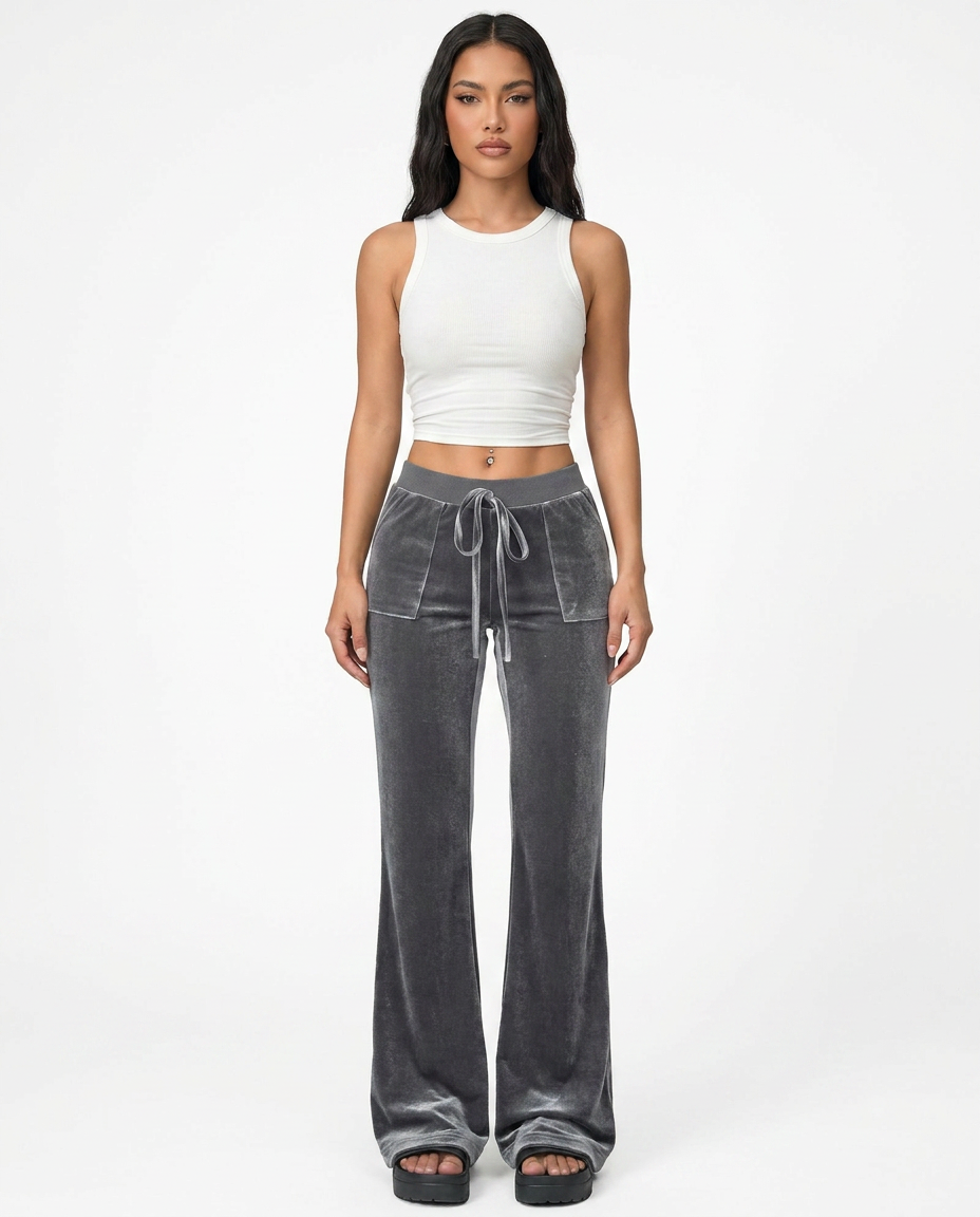 Velvet Flare Pants