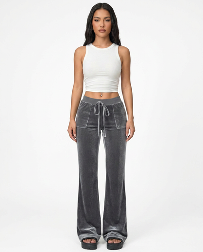 Velvet Flare Pants