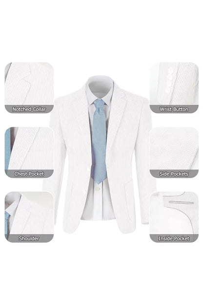 Striped Seersucker 2 Piece Suits