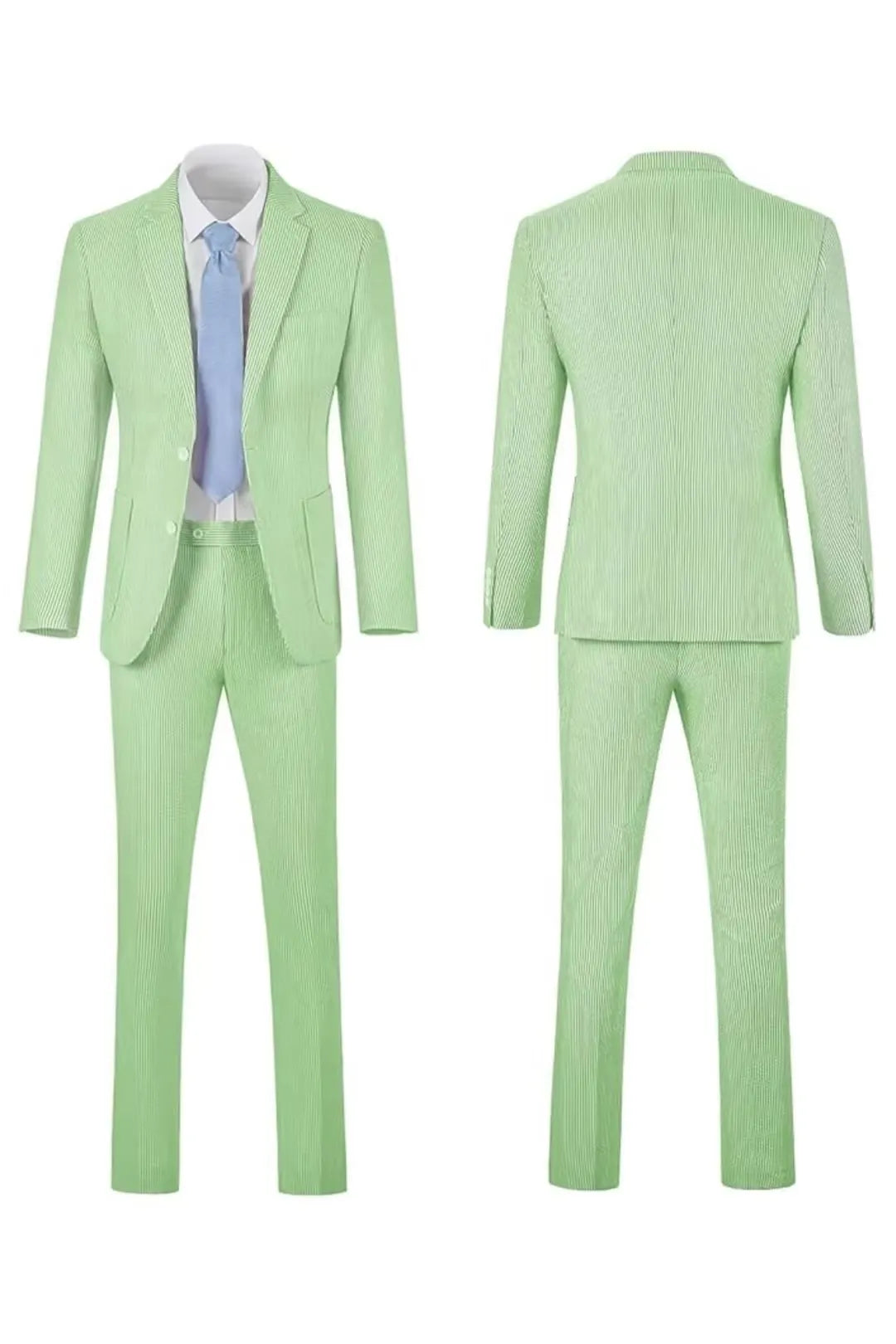 Striped Seersucker 2 Piece Suits
