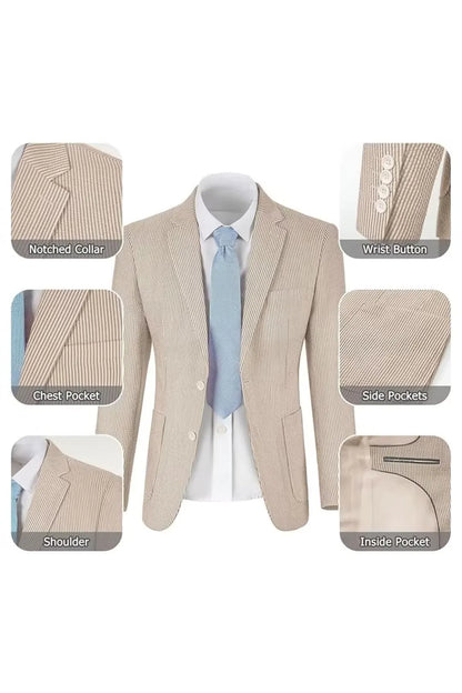 Striped Seersucker 2 Piece Suits