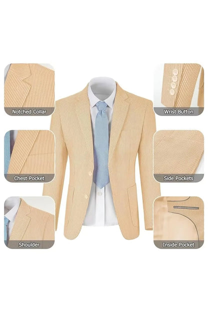 Striped Seersucker 2 Piece Suits