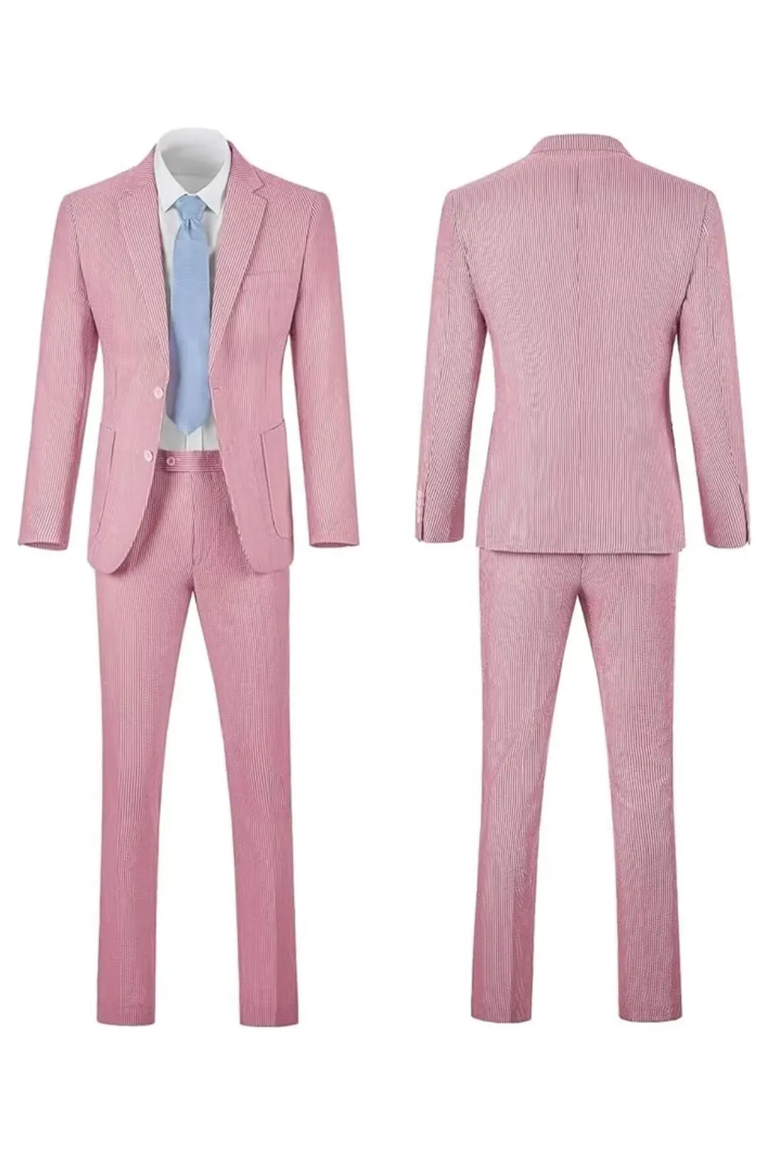 Striped Seersucker 2 Piece Suits
