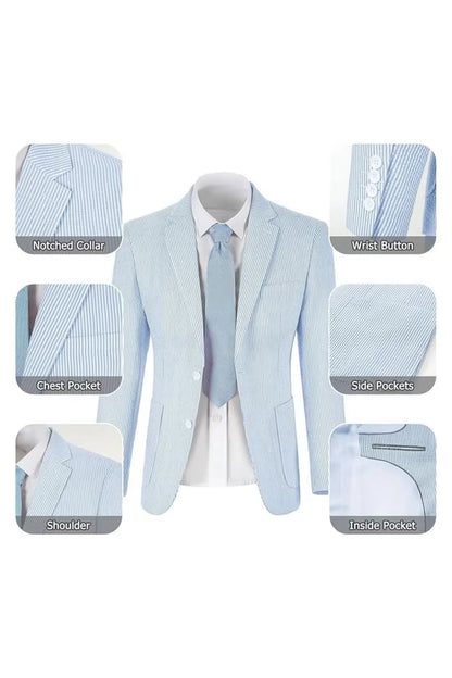 Striped Seersucker 2 Piece Suits