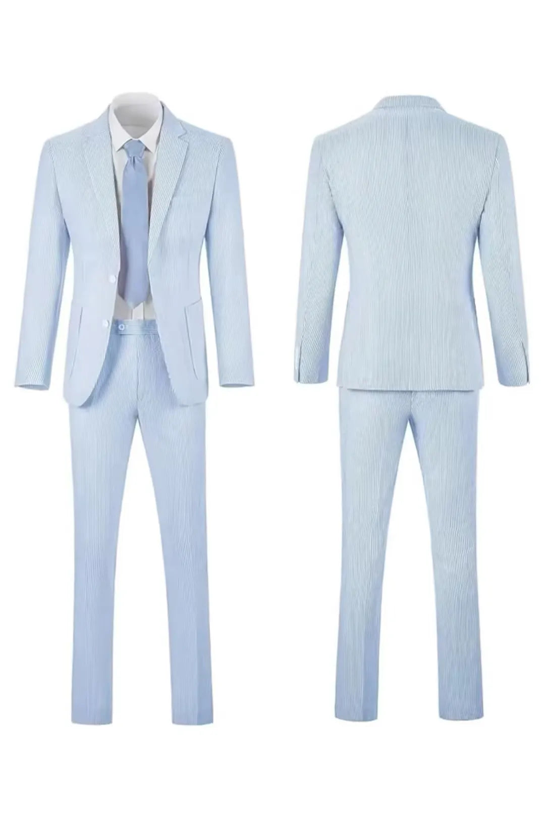 Striped Seersucker 2 Piece Suits